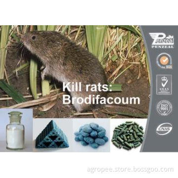 Red Columnar Solid Or Grains Rodenticide Products Brodifaco